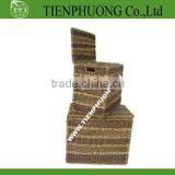 Bamboo Wicker Hamper With Lid, Bamboo Trunks, Storage Basekt thumbnail-1