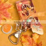 Fall Theme Wedding Return Gifts-- Leaf Bottle Opener Bridal Shower Party Favors