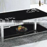 Modern Tempered Glass&metal Coffee End Table Living Room Furniture TA-003 thumbnail-1