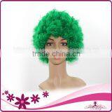 Green football sports fans wig