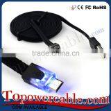 Led Light Double Color Usb 2.0 Weave Data Cable For Samsung S4 For Sony Z3 thumbnail-5