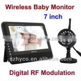 2.4GHz 7inch LCD Screen Nighht Vision Digital Baby Monitor