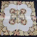 Solid Color Floral Satin Table Cloth thumbnail-1