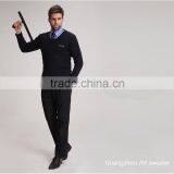High Quality Mens Winter Knitted Black Sweater Work Wear Security Guard Uniform thumbnail-3