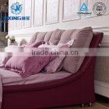 Customized Modern European Style Purple Leather Commercial Hotel Bed thumbnail-5