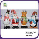 2015 Promotional Home christmas decorations set of santa &penguin&snowmen &reindeer