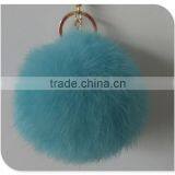 phone dust plug Rabbit fur ball pendant keychain