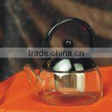 Hot Sale Beautiful Fancy Tableware Clear Heat Resistant Glass Teapot Made in China thumbnail-1