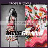 Supplier in China Air Layer Flower Design Poly Spandex Evening Dress Fabric