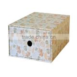 Custom printed decorative shoes paper box/ High-end leather shoes paper box
