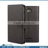 New Arrival Luxury Genuine Leather Folio Style for Sony Xperia E4 Wallet Case With Stand thumbnail-3