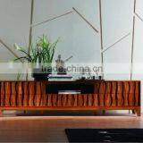 Modern Solid Walnut Long tv Cabinet thumbnail-1