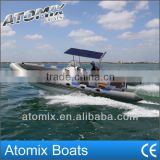 8m CE approved Fiberglass Rigid Inflatable Boat (7500 RIB)