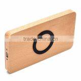 Natural Real Wood Bamboo Qi Wireless Charger Pad Charging Mat for Smart Phone thumbnail-5