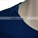Men's T-shirt Knitted Denim Indigo Blue Enzyme Stone Washed thumbnail-4