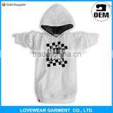 New Styles High Quality Mens Plain White Zipper Fleece Hoodie With Custom Designs thumbnail-1