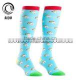 Fashion Red Double Monkey Lovely Girl Knee High Socks thumbnail-3
