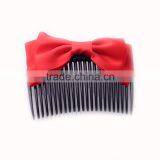 S>>>> Fashion Kids Girls Cute Plastic Hair Combs 8 Colors Chiffon Bow Hair Pins Combs/ thumbnail-3