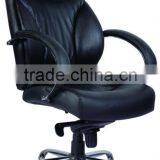 PU Leather Chromed Armrest and Base Buffalo Top Leather Office Chair AGS-6017-1 thumbnail-2