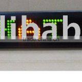 Red and Green One Line Led Moving Sign,8 Characters With 53mm High Font;P7.62mm;Pixel Resolution:7*50;100*440*34mm(HH*WW*DD)