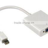 White,Black Color and Gold Connector Color Minidisplayport to Vga Cable