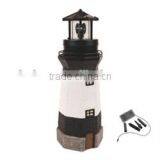 SOLAR POWERED LIGHTHOUSE GARDEN LIGHTHOUSE ORNAMENT WITH ROTATING LED thumbnail-3