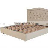 Wooden Iron Soft Package Bed With Wood Slats thumbnail-1