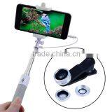Apexel Selfie Stick With Fisheye Lens for IPhone Clip Lens for Mobile Phone 3 in 1 Lens thumbnail-3