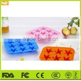 Newly Product Silicone 6 carves star ice tube
