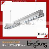 Led Grille Pendant Light For Office With Two Tubes