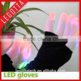 Hot Sales Amazine Velvet Flashing Gloves Raver Dancing Party 7 Colors RGB Light Gloves thumbnail-4