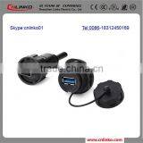 China Linko Waterproof Ip67 USB3.0 9 Pin Connectors USB3.0 Male to Female Connector USB Cable Connector