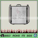 New Design 3 Panels Morden Folding Fire Screen With Black Powder Coating FS47B# thumbnail-3