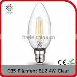 A35 filament 400lm 4w 30we E12 crystal candle lamp for American market
