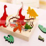 Wooden Toy Colorful Jigsaw Puzzles Multi Layer Story Puzzles Educational Puzzle for Preschool Children thumbnail-2