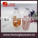 1L Vintage Different Patterns Glass Milk Bottles thumbnail-5