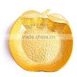 Low Price Wedding Gift Item, Return Gift, Home Decoration Apple Style Gold Plated Tray thumbnail-1