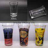 High Quality Factory Supply 30ml Shot Glass Clear/frosted/decal Logo Shot Glasses thumbnail-1