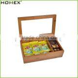 China Wholesale Eco-friendly Bamboo Tea Box/Homex_Factory thumbnail-1