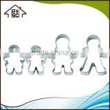 NBRSC Gingerbread Family Cookie Cutters Set of 4 Man Baking Pastry Cake Cookies Cutter thumbnail-2