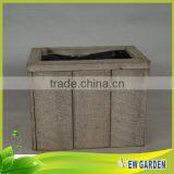 Eco-friendly Retangle Wooden Planter ,Handmade Slat Wood Basket thumbnail-5