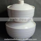 2016 New Design Wave Design Tableware Round White Solid Color Melamine Soup Tureen thumbnail-3