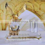 Crystal Pen Holder With Fly Eagle Figure for Office Gift thumbnail-1