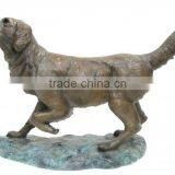 High Quality Lif Size Animal Dog Sculpture Golden Retriever Bronze Statues thumbnail-2