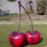 Moderne Garden Statue Yard Polished Stainless Steel Cherry Sculpture thumbnail-1