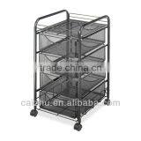 Rolling File Cart With Four Drawers
