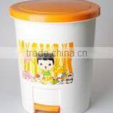 Big Size Foot Pedal Customized Logo Plastic Dust Bin thumbnail-3
