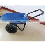 5 Cubic Feet Metal Tray Garden Wheelbarrow With Double Wheels thumbnail-2