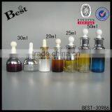 Hot Products Cosmetic Packaging Fancy 30ml Glass Bottle With White Big Dropper Yellow Dropper Bottle With Silver Aluminum Top thumbnail-4