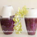 Round Colored Lacquer Flower Vase thumbnail-2